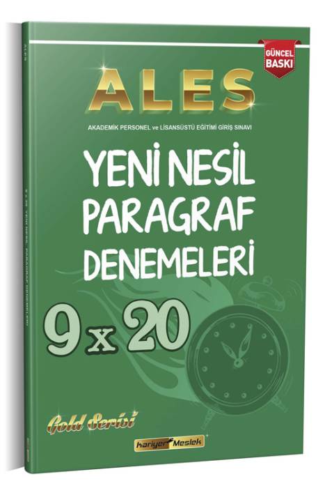 Kariyer Meslek 2021 Ales 9X20 Yeni Nesil Paragraf Denemeleri Kariyer Meslek Yayınları