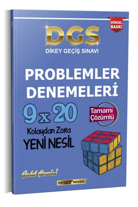 Kariyer Meslek 2021 DGS 9x20 Çözümlü Yeni Nesil Problemler Denemeleri Kariyer Meslek Yayınları