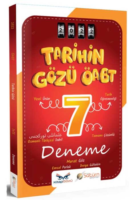 Satürn Kitap Gözü 2022 ÖABT Tarih Öğretmenliği Tarihin Gözü 7 Deneme Çözümlü Satürn Yayınları