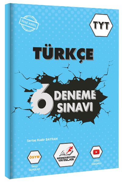 Kondisyon 2021 YKS TYT Türkçe 6 Deneme Sınavı Kondisyon Yayınları