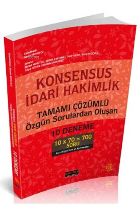 2023 KONSENSUS İdari Hakimlik 10 Deneme Savaş Yayınevi