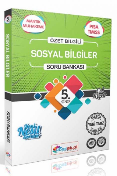 Köşebilgi 5. Sınıf Konu Özetli Sosyal Bilgiler Soru Bankası Köşebilgi Yayınları