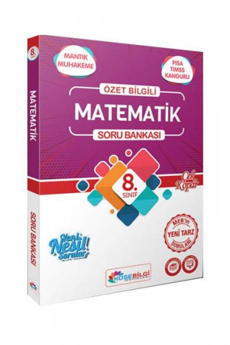 Köşebilgi 8. Sınıf Konu Özetli Matematik Soru Bankası Köşebilgi Yayınları