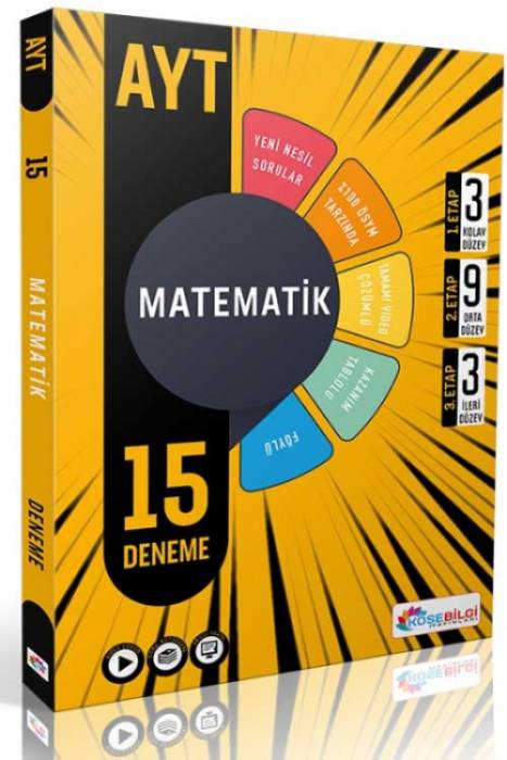 Köşebilgi AYT 15 Matematik Branş Denemesi Köşebilgi Yayınları