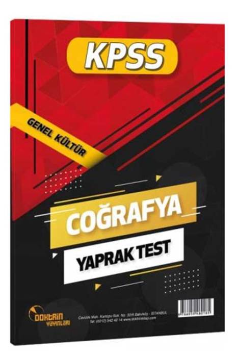 KPSS Coğrafya Yaprak Test Doktrin Yayınları