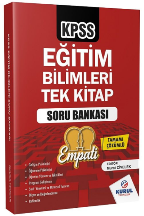 KPSS Eğitim Bilimleri Empati Tek Kitap Soru Bankası Çözümlü Kurul Yayıncılık