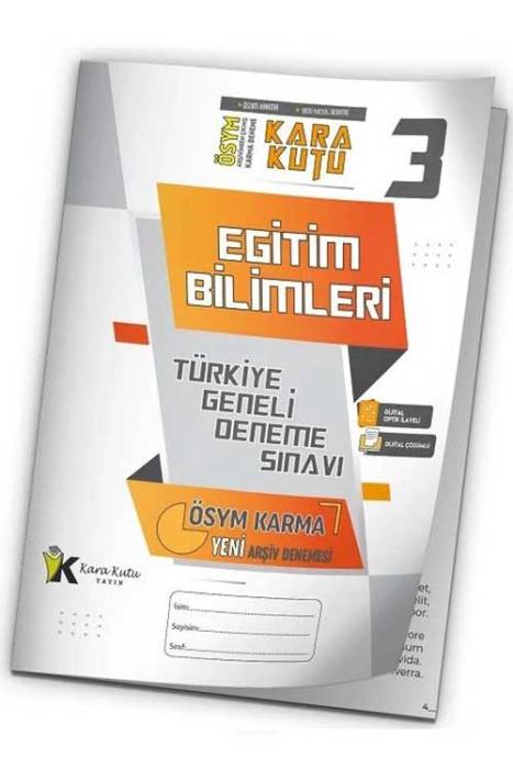 KPSS Eğitim Bilimleri Kara Kutu Türkiye Geneli Deneme 3. Kitapçık Dijital Çözümlü İnformal Yayınları