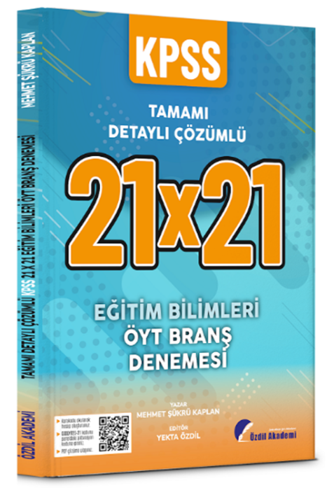 KPSS Eğitim Bilimleri Öğretim Yöntem Teknikleri 21x21 Deneme PDF Çözümlü Özdil Akademi Yayınları