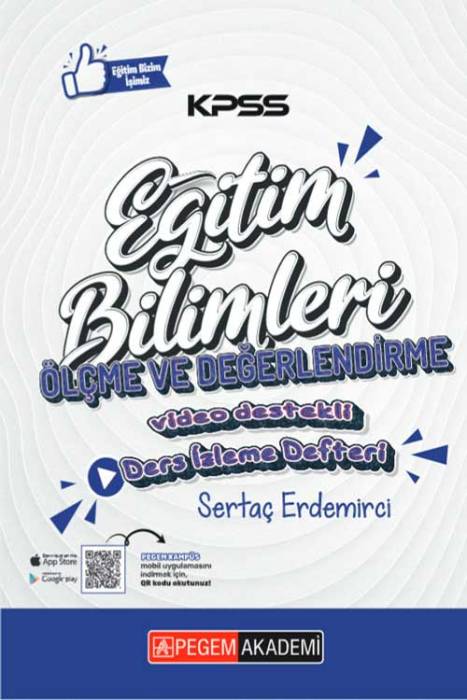 2022 KPSS Eğitim Bilimleri Ölçme ve Değerlendirme Ders İzleme Defteri Pegem Akademi Yayınları