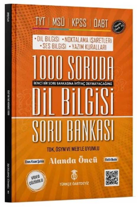 KPSS ÖABT TYT MSÜ Dil Bilgisi 1000 Soruda Soru Bankası Türkçe ÖABTDEYİZ