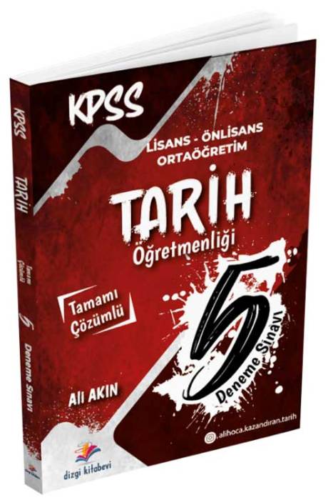 KPSS Lise - Önlisans Ortaöğretim Tarih 5 Çözümlü Deneme Sınavı Dizgi Kitap Yayınları