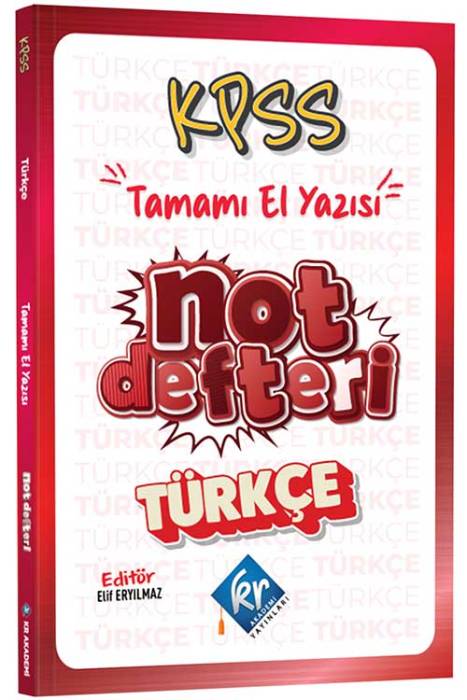 KPSS Türkçe Konu Anlatımlı Not Defteri KR Akademi Yayınları