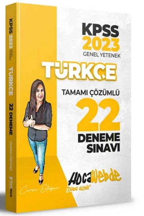 2023 KPSS Türkçe Tamamı Çözümlü 22 Deneme Hocawebde Yayınları