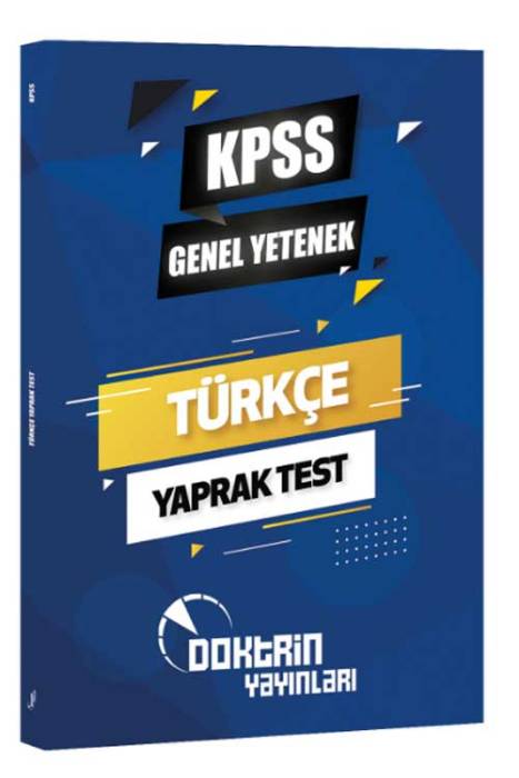 2024 KPSS Genel Yetenek Türkçe Yaprak Test Doktrin Yayınları