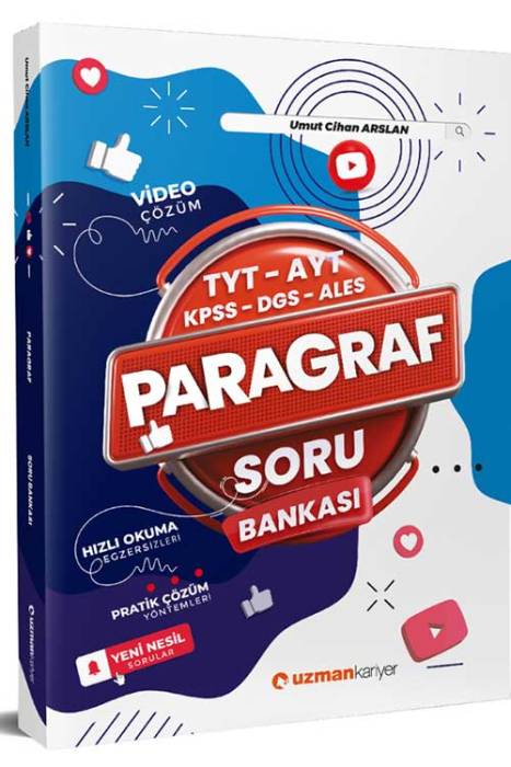 KPSS TYT ALES DGS Paragraf Soru Bankası Çözümlü Uzman Kariyer Yayınları