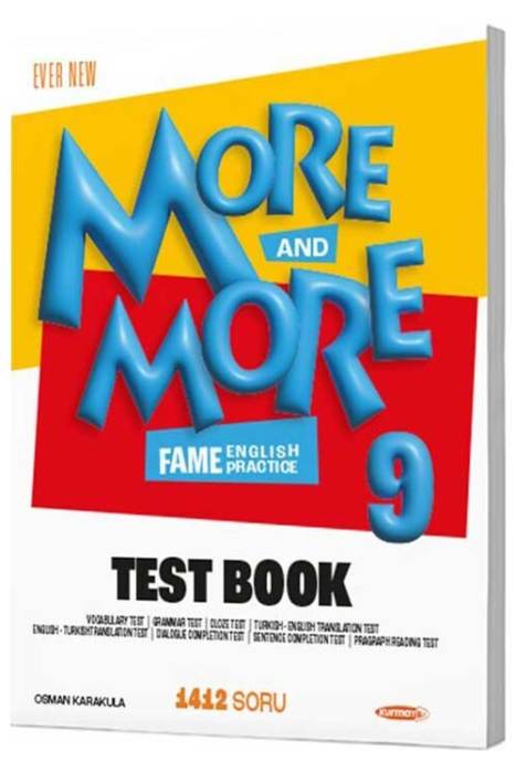 Kurmay 9. Sınıf New More More English Santra Test Book Kurmay Yayınları