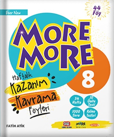 Kurmay ELT More and More English 8 Haftalık Kazanım Kavrama Föyleri Kurmay ELT Yayınları