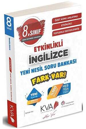 Koray Varol 8. Sınıf İngilizce Yeni Nesil Etkinlikli Fark Var Soru Bankası Koray Varol Yayınları FIRSAT ÜRÜNLERİ