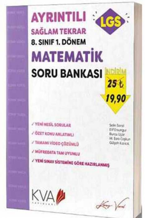 Koray Varol 8. Sınıf LGS 1. Dönem Matematik Ayrıntılı Sağlam Tekrar Soru Bankası Koray Varol Yayınları