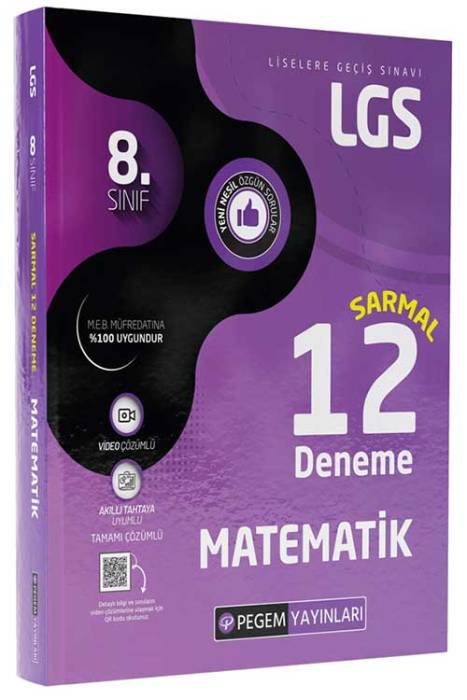 LGS 8. Sınıf Matematik Sarmal 12 Deneme Pegem Akademi Yayınları