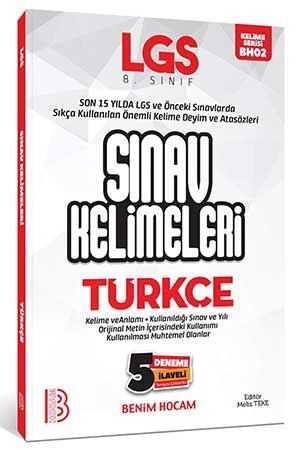 LGS Türkçe Sınav Kelimeleri 5 Deneme İlaveli Benim Hocam Yayınları