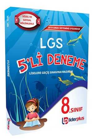 Lider Plus 8. Sınıf LGS 5 li Deneme Lider Plus Yayınları