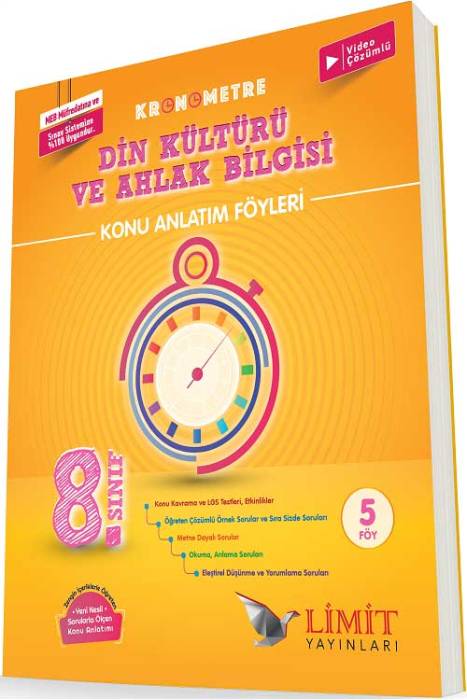 Limit 8. Sınıf Din Kültürü ve Ahlak Bilgisi Kronometre Konu Anlatım Föyleri Limit Yayınları