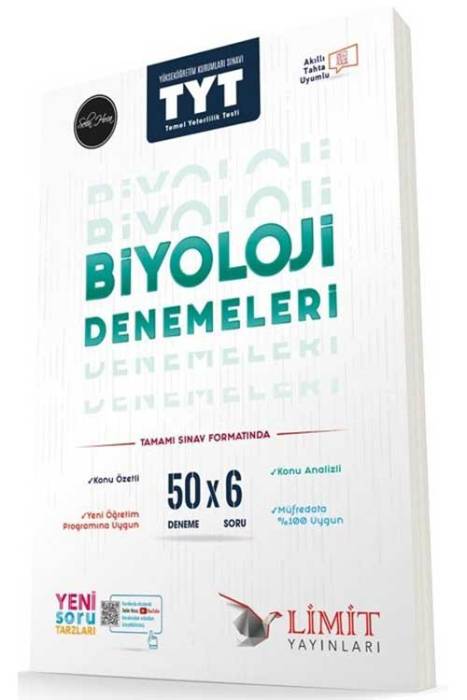 Limit YKS TYT Biyoloji 50x6 Denemeleri Limit Yayınları