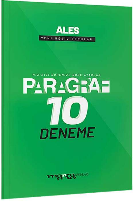 Marka 2023 ALES Paragraf Yeni Nesil 10 Deneme Marka Yayınları