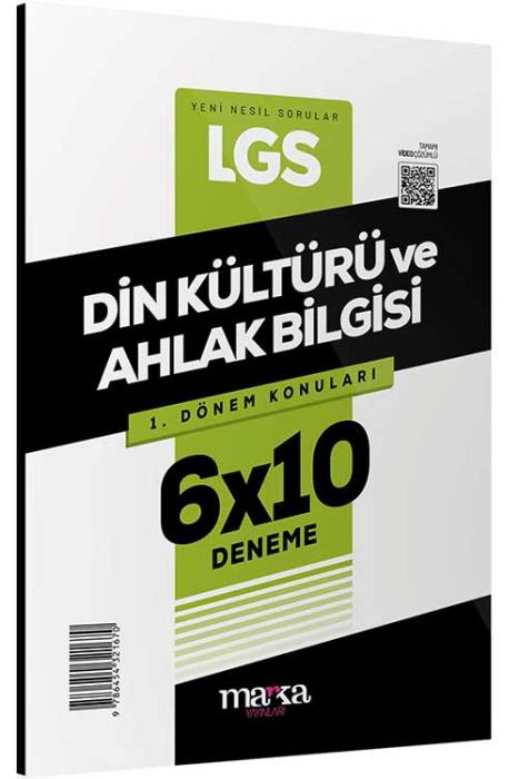 2024 LGS 1.Dönem Konuları Din Kültürü ve Ahlak Bilgisi 6 Deneme Marka Yayınları