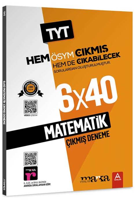 Marka 2023 TYT Matematik ÖSYM Çıkmış ve Çıkabilecek Sorulardan Oluşturulmuş 6 Deneme Sınavı