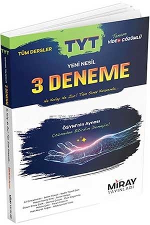 Miray TYT Tüm Dersler Yeni Nesil 3 Deneme Mirat Yayınları