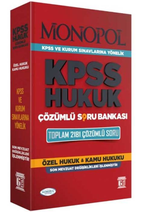 2023 Kpss Hukuk Çözümlü Soru Bankası 6. Baskı Monopol Yayınları