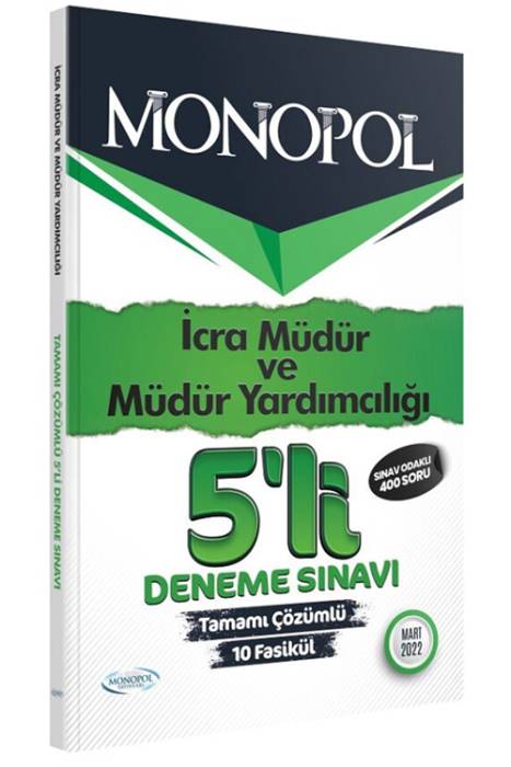 Monopol İcra Müdürlüğü ve Müdür Yardımcılığı 5 Deneme Monopol Yayınları