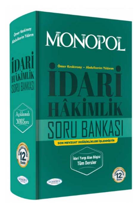 Monopol İdari Hakimlik Soru Bankası 12. Baskı Monopol Yayınları