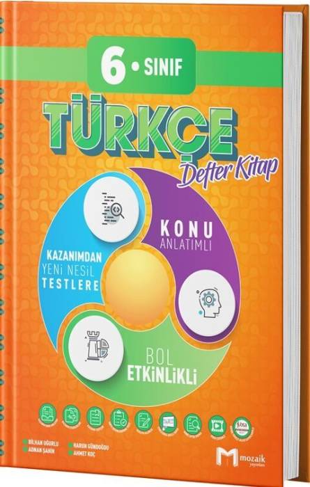 Mozaik Yayınları 6. Sınıf Türkçe Defter Kitap