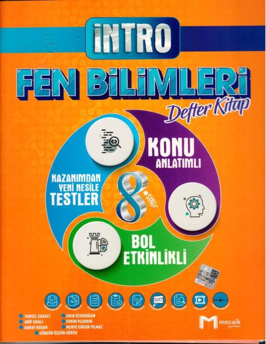 Mozaik 8. Sınıf Fen Bilimleri İntro Defter Kitap Mozaik Yayınları