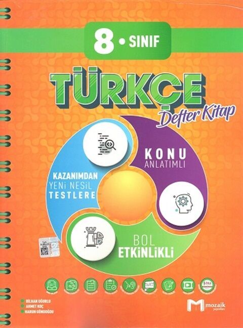 Mozaik Yayınları 8. Sınıf Türkçe İntro Defter Kitap