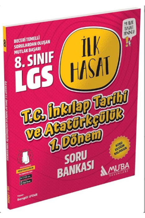 8. Sınıf LGS T.C İnkılap Tarihi ve Atatürkçülük 1. Dönem İlk Hasat Soru Bankası Muba Yayınları