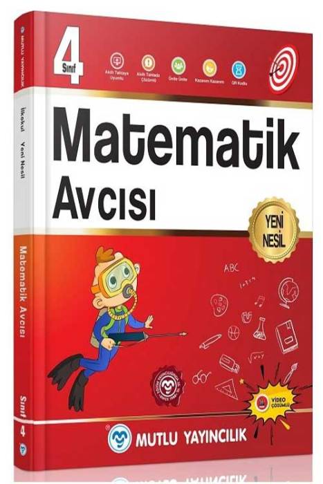 Mutlu 4. Sınıf Matematik Avcısı Soru Bankası Video Çözümlü Mutlu Yayınları