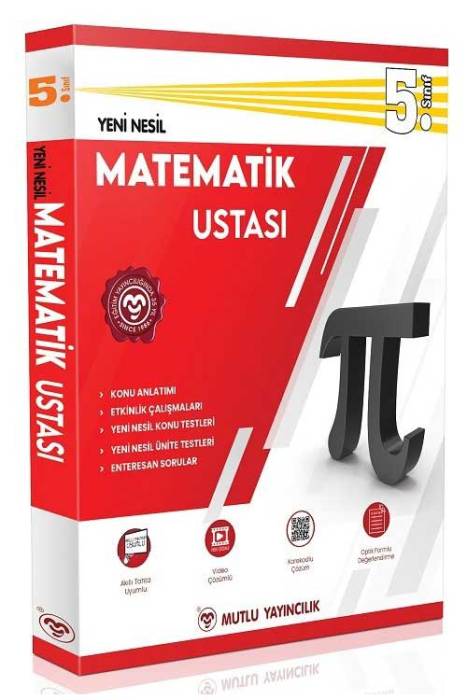 Mutlu 5. Sınıf Matematik Ustası Konu Anlatımlı Soru Bankası Video Çözümlü Mutlu Yayınları