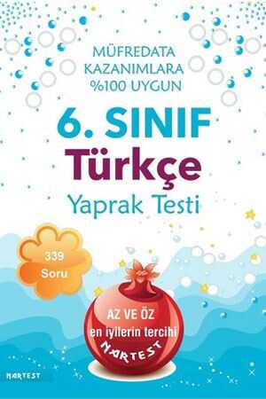 Nartes 6. Sınıf Türkçe Yaprak Test Yeni Müfredat Nartest Yayınevi