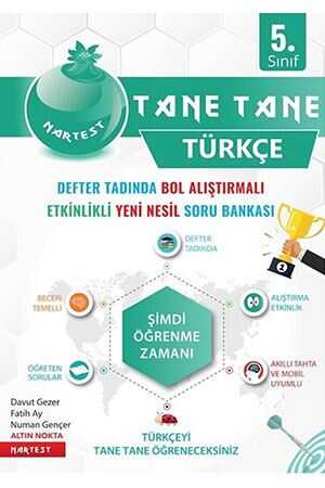 Nartest 5. Sınıf Türkçe Yeşil Defter Tadında Tane Tane Nartest Yayınları