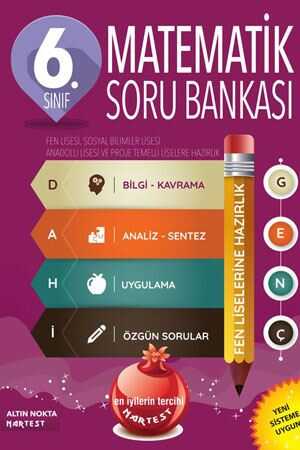 Nartest 6. Sınıf Dahi Genç Matematik Soru Bankası Fen Liselerine Hazırlık Nartest Yayınevi