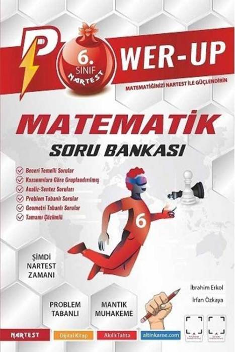 Nartest 6. Sınıf Matematik Power-Up Soru Bankası Nartest Yayınları