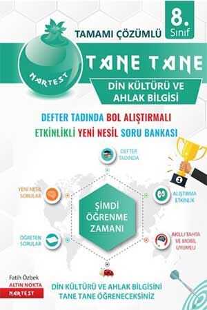 Nartest 8. Sınıf Defter Tadında Tane Tane Din Kültürü Ve Ahlak Bilgisi Soru Bankası Nartest Yayınları