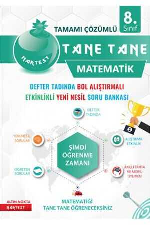 Nartest 8. Sınıf Defter Tadında Tane Tane Matematik Nartest Yayınları