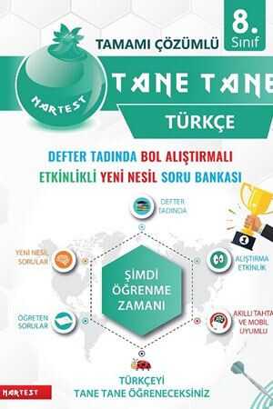 Nartest 8. Sınıf Defter Tadında Tane Tane Türkçe Nartest Yayınevi