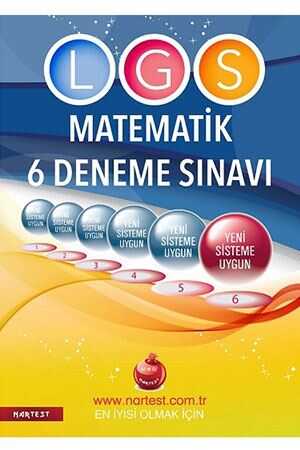 Nartest 8. Sınıf LGS Matematik 6 Deneme Sınavı Nartest Yayınevi