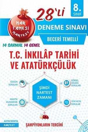 Nartest 8. Sınıf Nar Tanesi T.C. İnkılap Tarihi Ve Atatürkçülük 28 li Deneme Nartest Yayınları